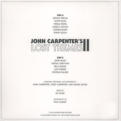 John Carpenter - Lost Themes II (LP) Sacred Bones Records Vinyl 616892359845