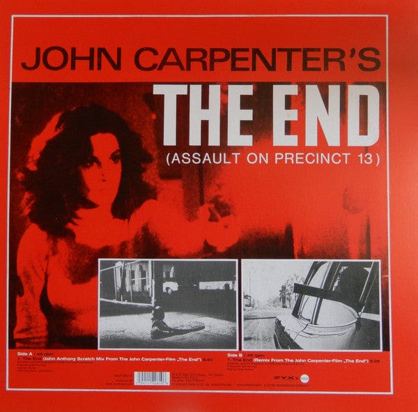 John Carpenter - The End (12") ZYX Music, ZYX Records Vinyl 194111008106
