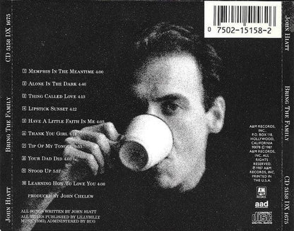 John Hiatt - Bring The Family (CD) A&M Records CD 07502151582