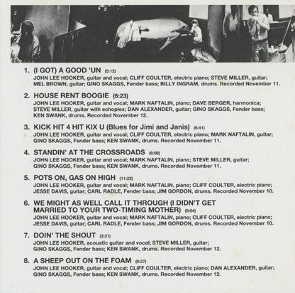 John Lee Hooker - Endless Boogie (CD) MCA Records, MCA Records CD 008811041328