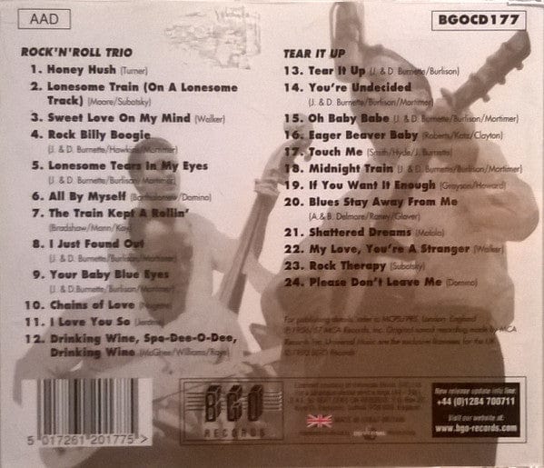 Johnny Burnette - Rock 'N' Roll Trio / Tear It Up (CD) BGO Records,BGO Records CD 5017261201775