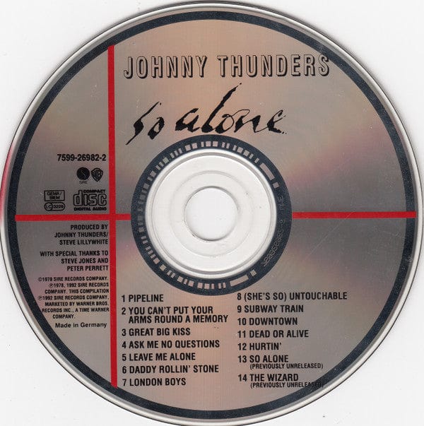 Johnny Thunders - So Alone (CD) Sire,Warner Bros. Records CD 075992698221