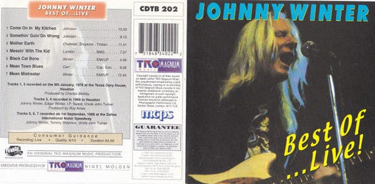 Johnny Winter - Best Of...Live (CD) TKO Magnum Music,Thunderbolt CD 751848340222