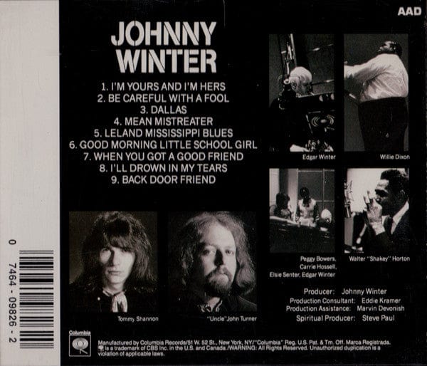 Johnny Winter - Johnny Winter (CD) Columbia CD 07464098262