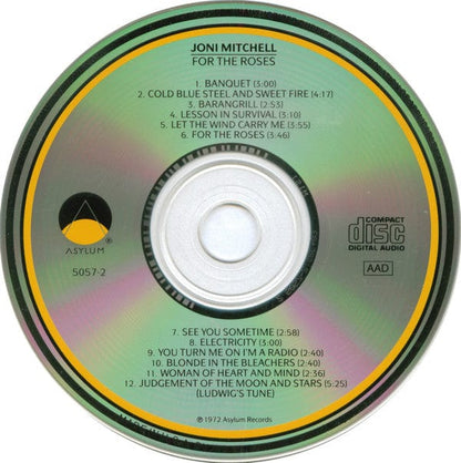 Joni Mitchell - For The Roses (CD) Asylum Records CD 075596062428