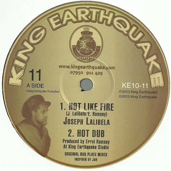 Joseph Lalibela - Hot Like Fire / See Dem A Come (10") King Earthquake Vinyl