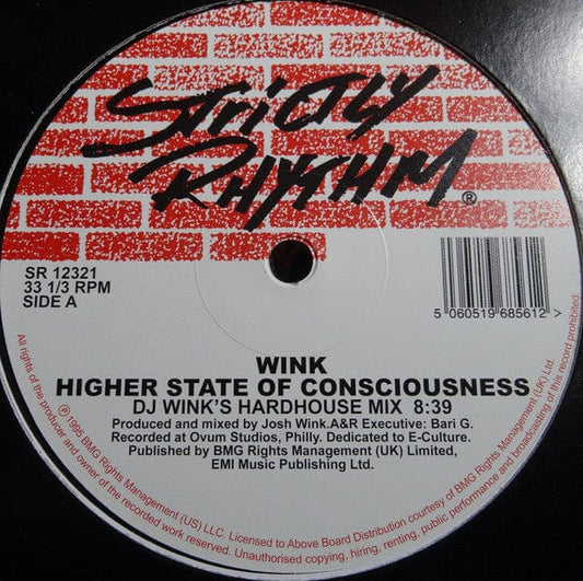 Josh Wink - Higher State Of Consciousness (12", RE) Strictly Rhythm