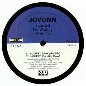 Jovonn - Satisfied (12") Groovin Recordings Vinyl