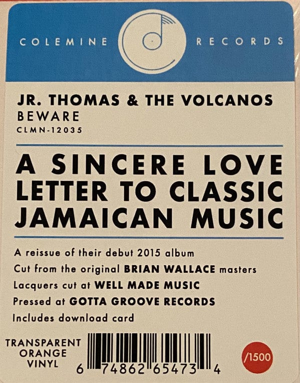 Jr. Thomas & The Volcanos - Beware on Colemine Records at Further Records