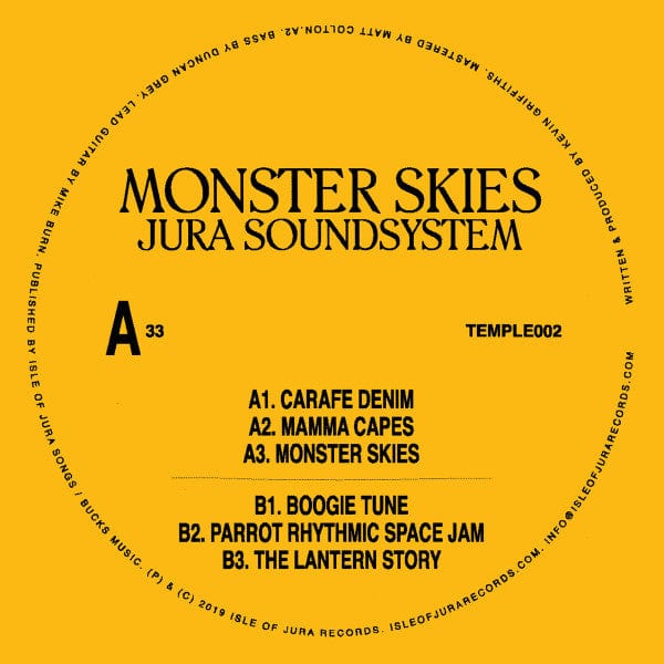 Jura Soundsystem - Monster Skies (12") Temples Of Jura Records Vinyl