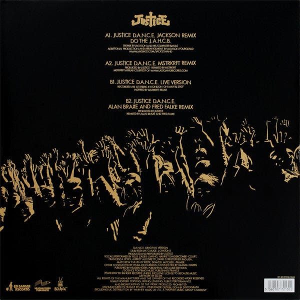 Justice (3) - D.A.N.C.E Remixes (12") Ed Banger Records,Because Music Vinyl 5060107721302