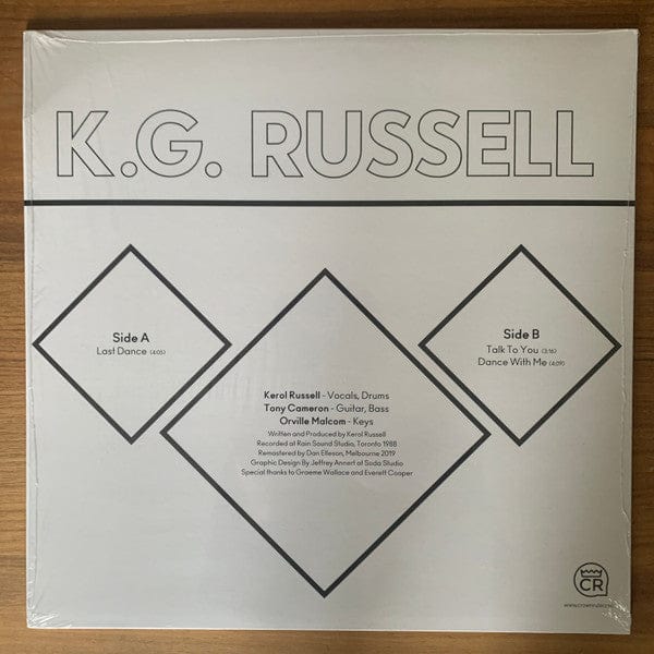 K.G. Russell - Last Dance (12") Crown Ruler Records Vinyl