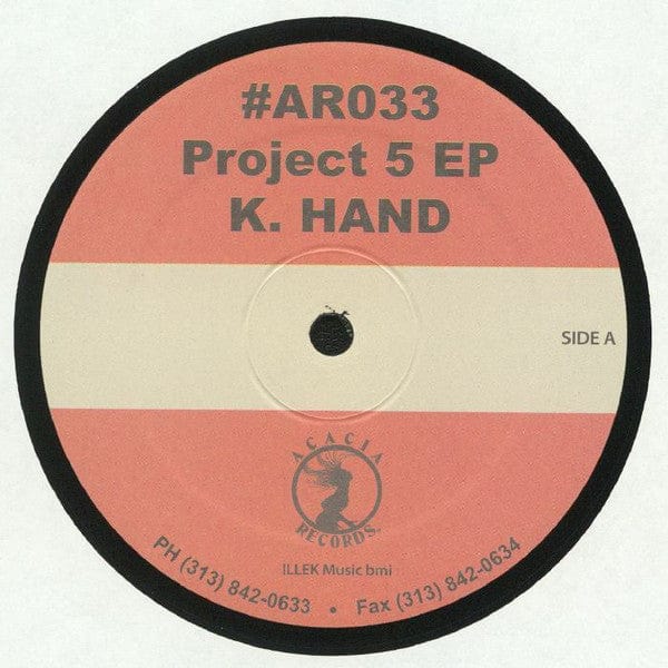 K. Hand – Project 5 EP (12", Acacia Records, 2020) Front Cover