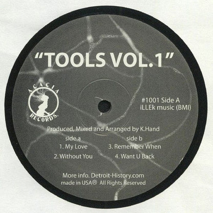 K.Hand – Tools Vol.1 (12", Acacia Records, 2021) Front Cover