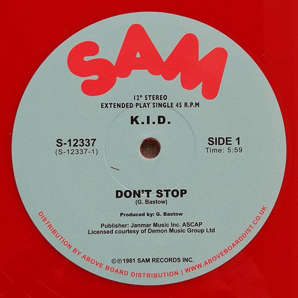 K.I.D. - Don't Stop (12") Sam Records Vinyl