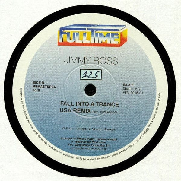 Kano / Jimmy Ross - Can't Hold Back (Your Loving) / Fall Into A Trance (12") Full Time Records Vinyl