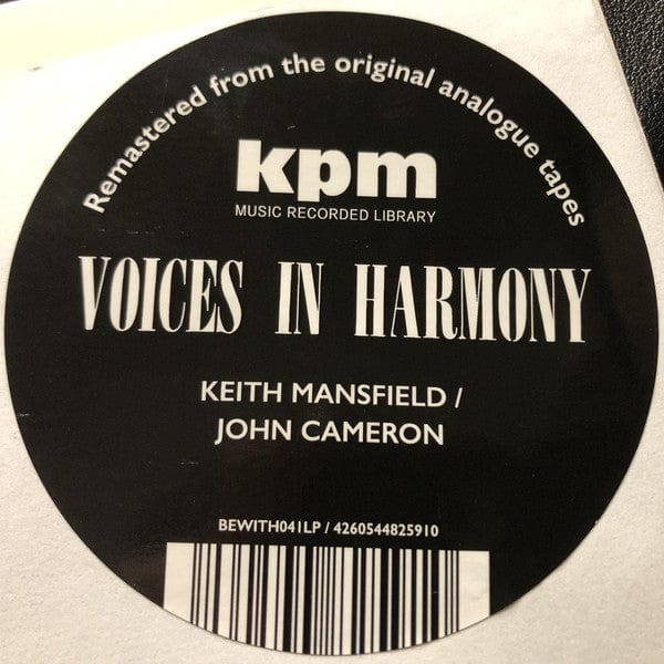 Keith Mansfield / John Cameron (2) - Voices In Harmony (LP) Be With Records Vinyl 4260544825910