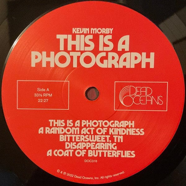 Kevin Morby - This Is A Photograph (LP) Dead Oceans Vinyl 656605161617