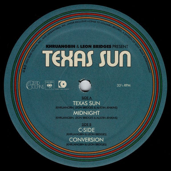 Khruangbin & Leon Bridges - Texas Sun (12") Dead Oceans,Night Time Stories Vinyl 656605151410