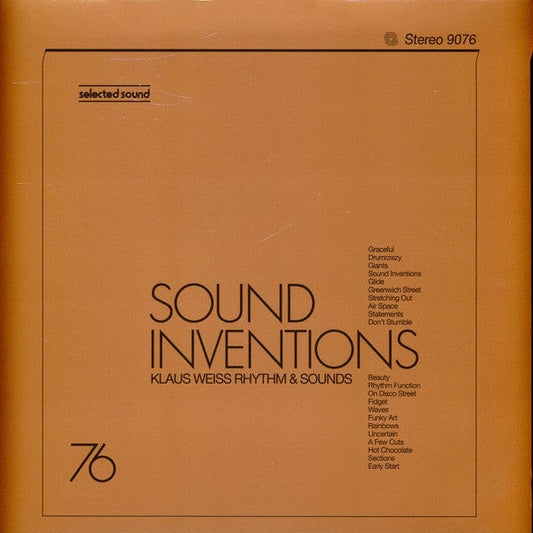 Klaus Weiss Rhythm & Sounds - Sound Inventions (LP) Be With Records,Selected Sound Vinyl 4251804127141
