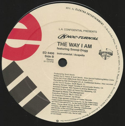 Knoc-Turn'al Featuring Snoop Dogg - The Way I Am (12") Elektra Vinyl