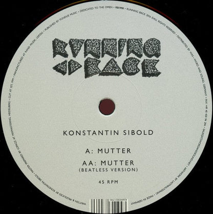 Konstantin Sibold - Mutter (12") Running Back Vinyl 4260038311943