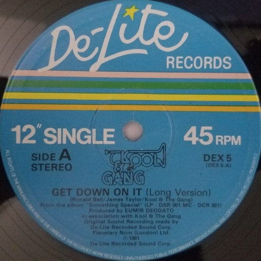 Kool & The Gang – Get Down On It / Summer Madness (12", De-Lite Records, 1981) Front Cover