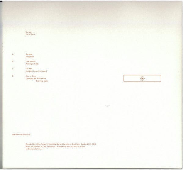 Korridor - End of Cycle (2x12", Album, Bla) Northern Electronics