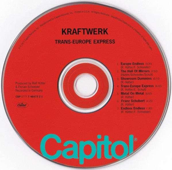 Kraftwerk - Trans-Europe Express (CD) Capitol Records CD 077774647328