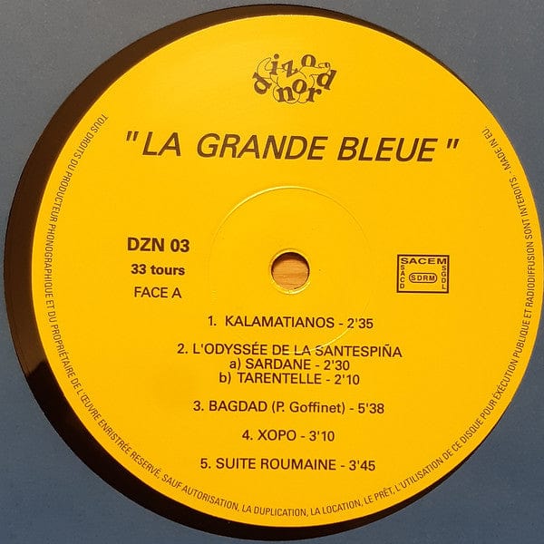 La Grande Bleue - Musiques Imaginaires De La Méditerranée (LP) Dizonord Vinyl