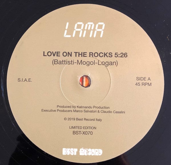 Lama - Love On The Rocks / 1993 (12", Ltd, RE, RM) on Best Record Italy at Further Records