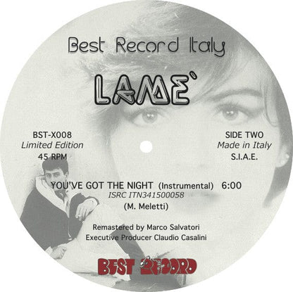 Lame' - You've Got The Night (12", Ltd, RE, RM) on Best Record Italy,Best Record at Further Records
