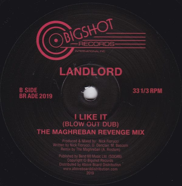 Landlord (2) - I Like It (Blow Out Dub) (12") Bigshot Records Vinyl