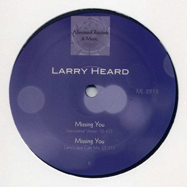 Larry Heard - Missing You (12") Alleviated Records Vinyl