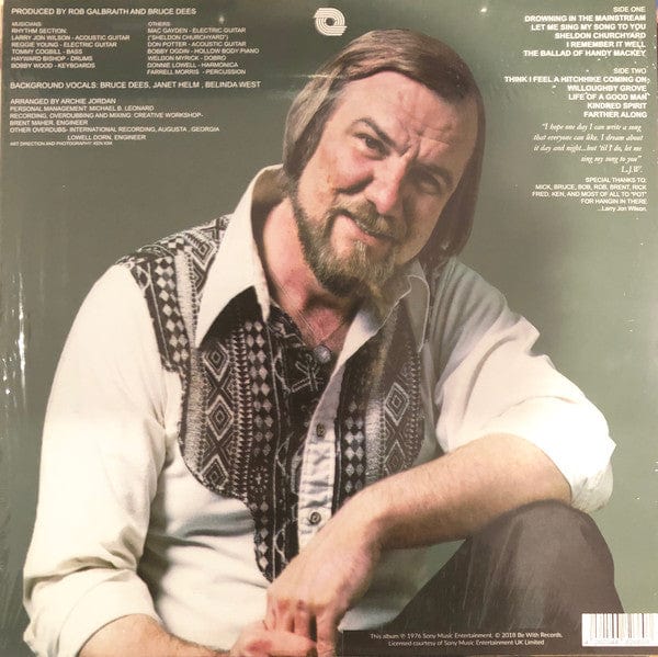 Larry Jon Wilson – Let Me Sing My Song To You (LP, 180g, Be With Records, 2018) Back Cover