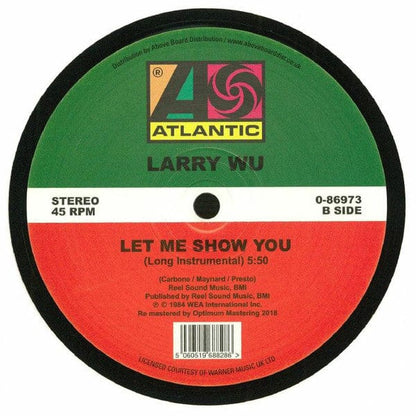 Larry Wu – Let Me Show You (12", Atlantic, 2018) Back Cover