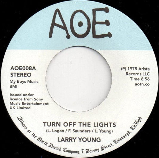 Larry Young - Turn Off The Lights (7", Single) AOE