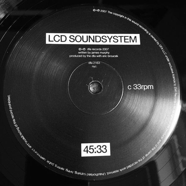 LCD Soundsystem - 45:33 (2x12", Album, RE, RP, Gat) on DFA at Further Records