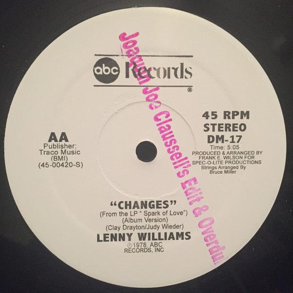 Lenny Williams - Changes (12") ABC Records Vinyl
