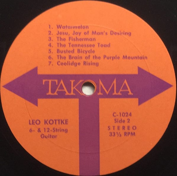 Leo Kottke - 6- And 12-String Guitar on Takoma,Takoma at Further Records