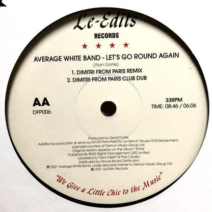 Leo Sayer / Average White Band - Easy To Love / Let’s Go Round Again (12") on Le-Edits Records at Further Records