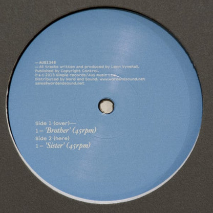 Leon Vynehall - Brother / Sister EP on Aus Music at Further Records