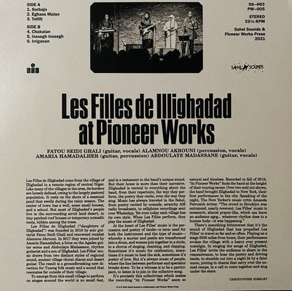 Les Filles de Illighadad -  At Pioneer Works  (LP, Ltd, Cle) on Sahel Sounds,Pioneer Works Press at Further Records