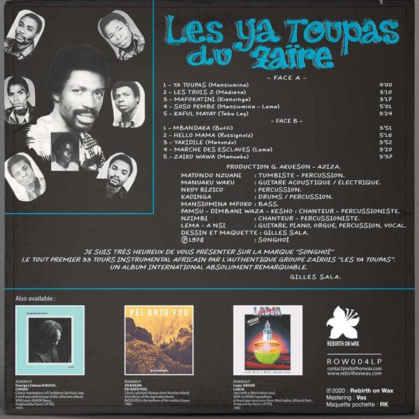 Les Ya Toupas du Zaire - Les Ya Toupas du Zaïre (LP) Rebirth On Wax Vinyl