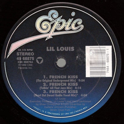 Lil Louis* - French Kiss (12", M/Print) Epic
