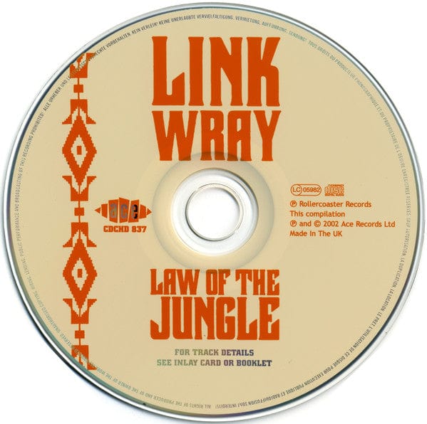 Link Wray - Law Of The Jungle  (CD) Ace CD 029667183727