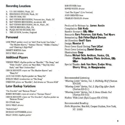 Link Wray - Rumble! The Best Of Link Wray (CD) Rhino Records (2) CD 081227122225