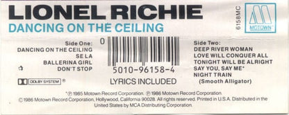 Lionel Richie - Dancing On The Ceiling (Cassette) Motown, Motown Cassette 05010961584