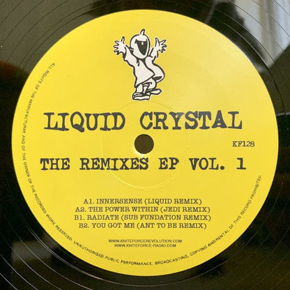 Liquid Crystal – The Remixes EP Vol. 1 (12", Kniteforce Records, 2020) Front Cover