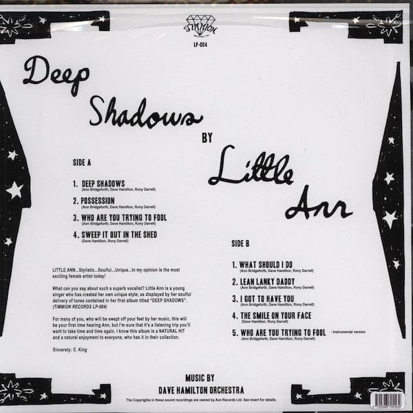 Little Ann - Deep Shadows (LP, Comp) Timmion Records